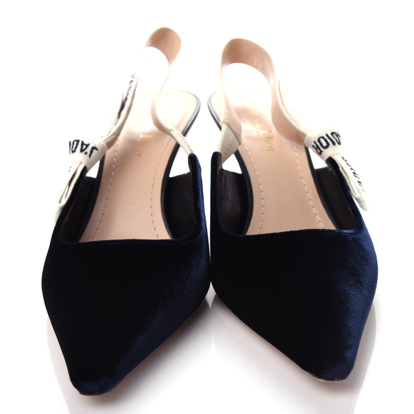 Velvet Ribbon J'Adoir Slingback 65mm Pumps 38 Deep Blue