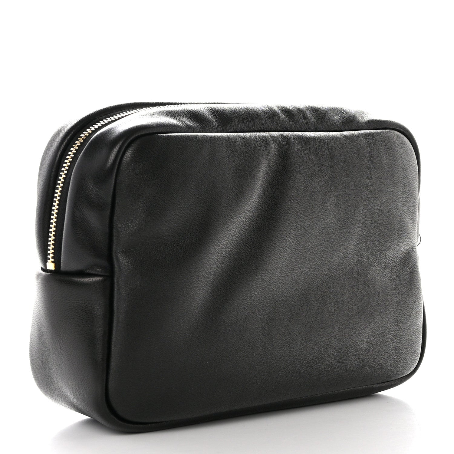 Saint Laurent Lambskin Calypso Cosmetic Case Black 3 of 8