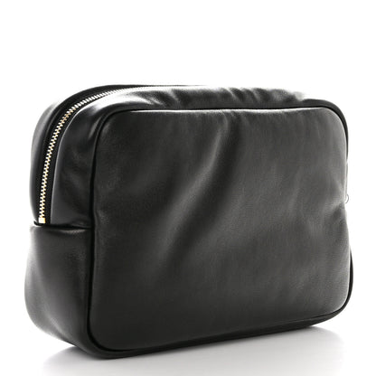 Saint Laurent Lambskin Calypso Cosmetic Case Black 3 of 8