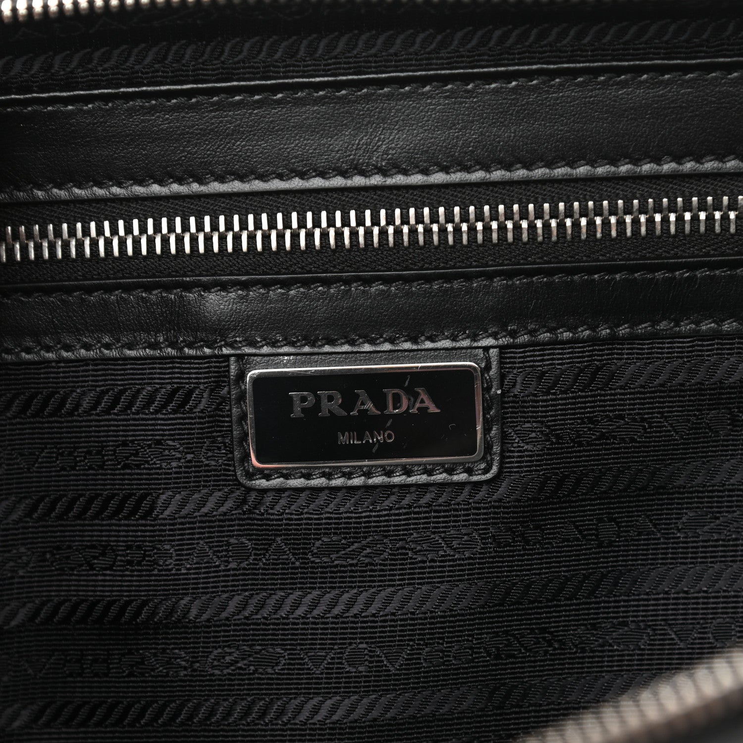 Prada Saffiano Travel Backpack Black 6 of 10