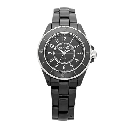 Chanel Stainless Steel Ceramic 33mm J12 Quartz Watch Black 1 of 5