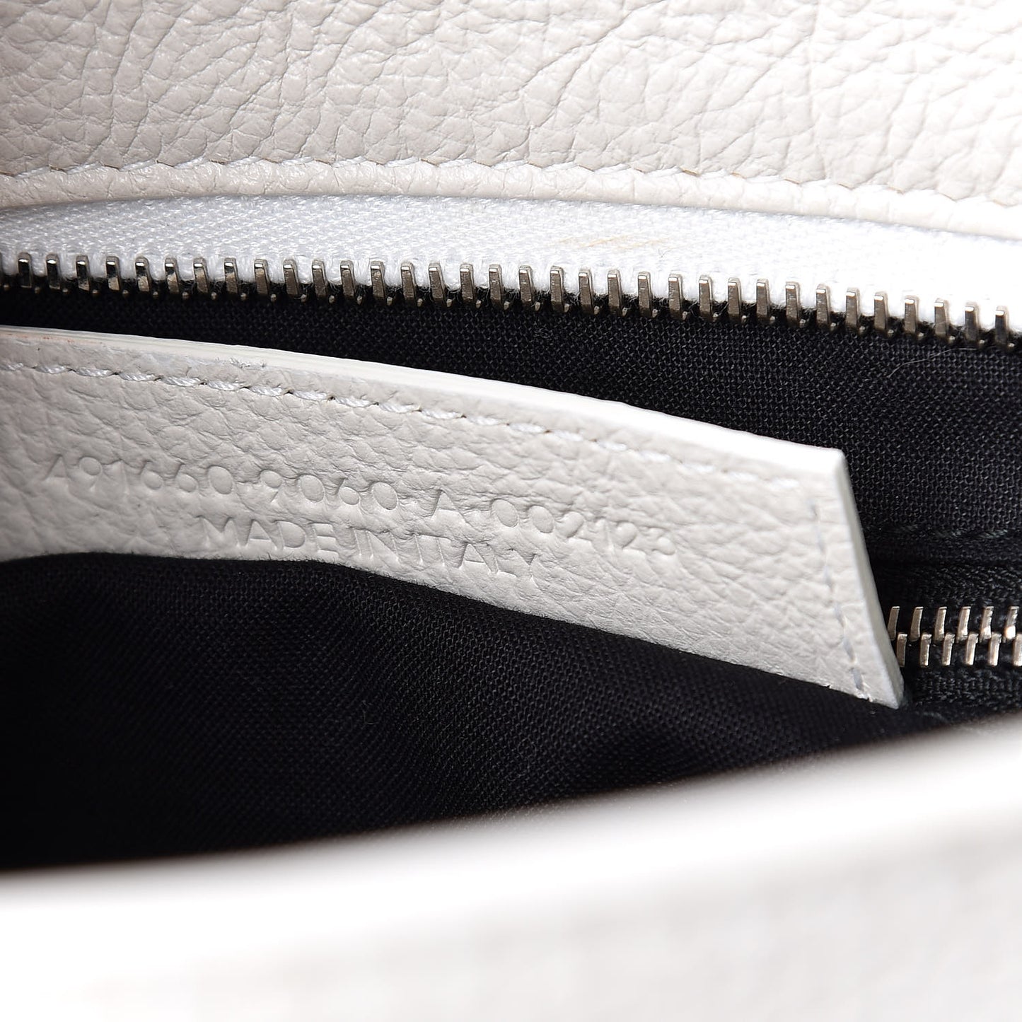 Calfskin Logo Small Shopping Tote White