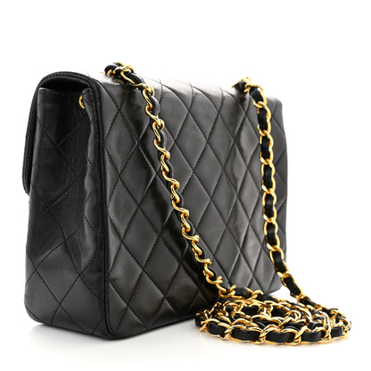 Chanel Lambskin Quilted Mini Square Flap Bag Black 3 of 10