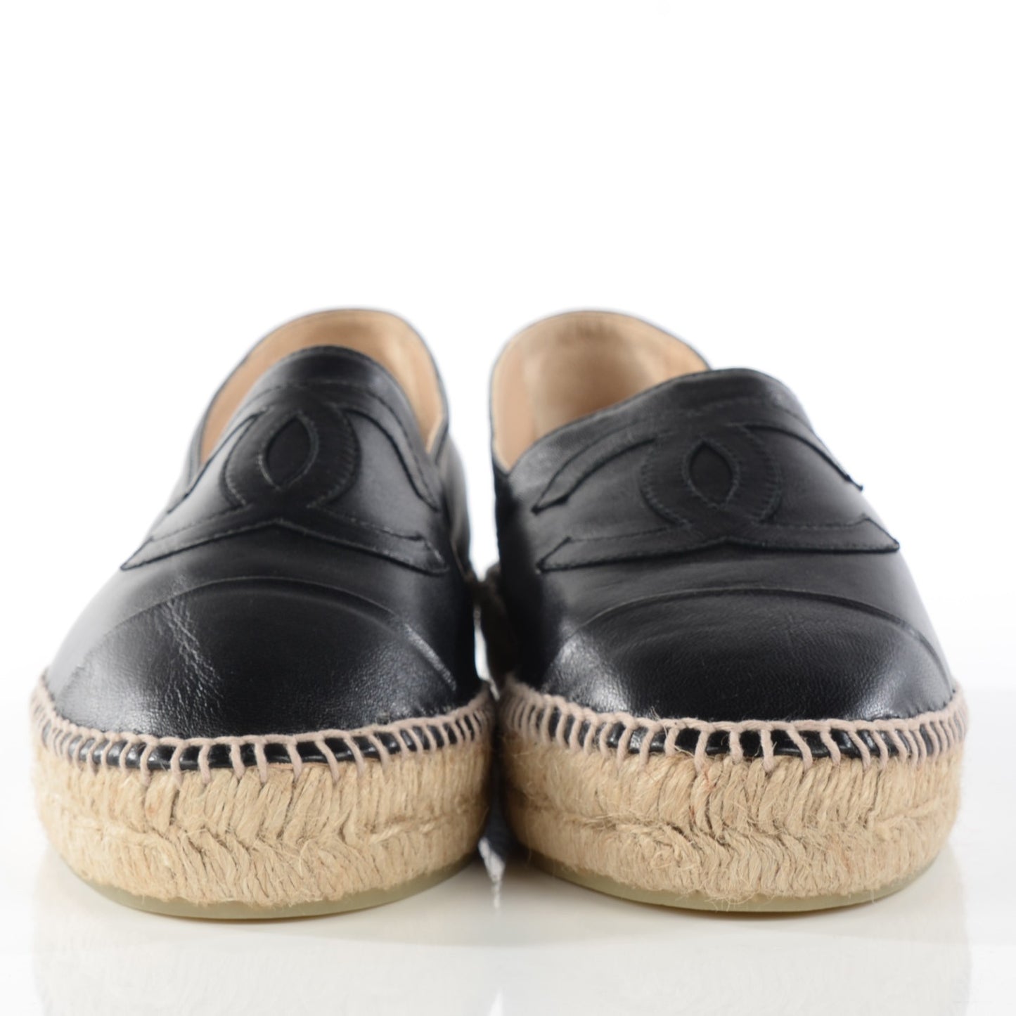 Lambskin CC Espadrilles 40 Black