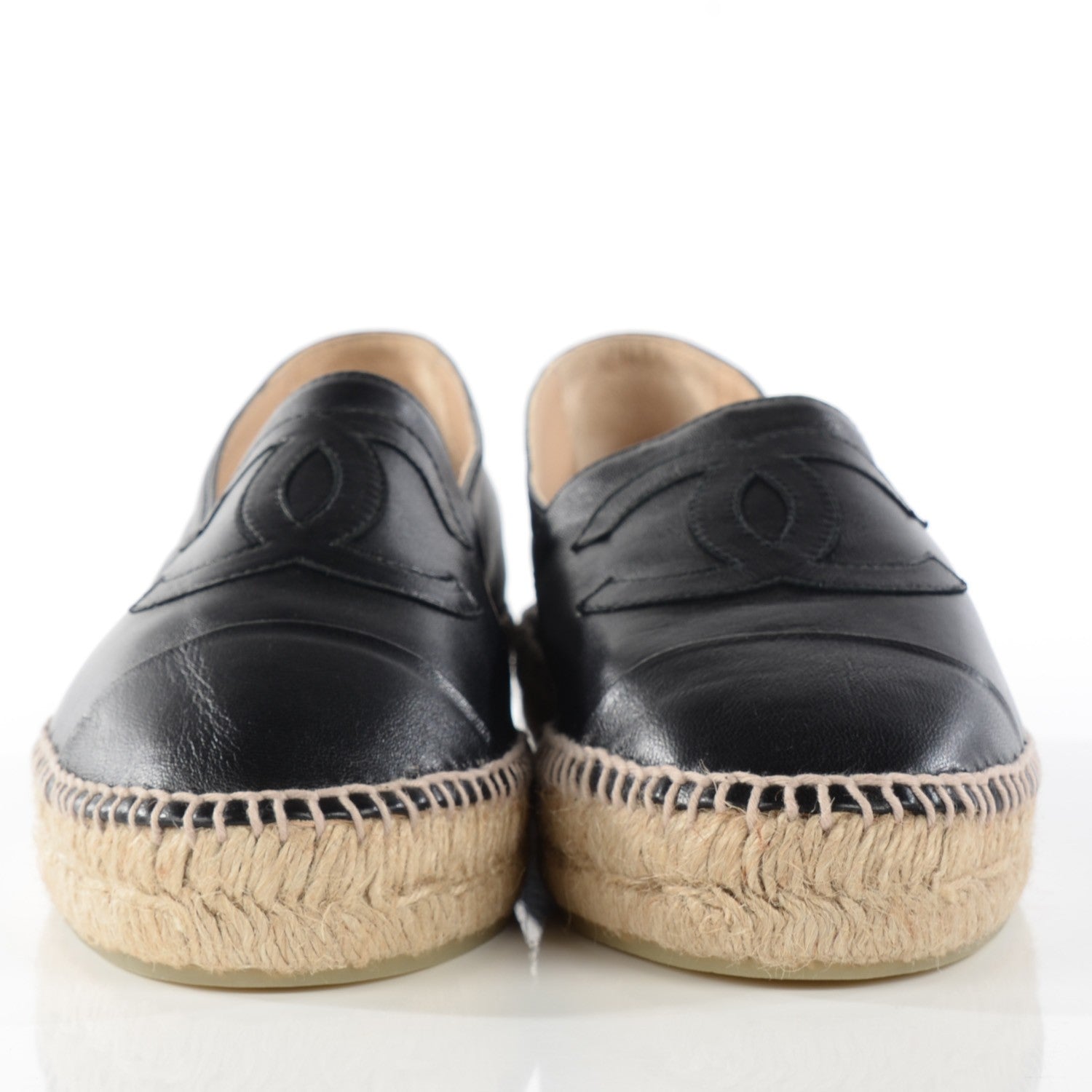 Chanel Lambskin CC Espadrilles 40 Black 4 of 11