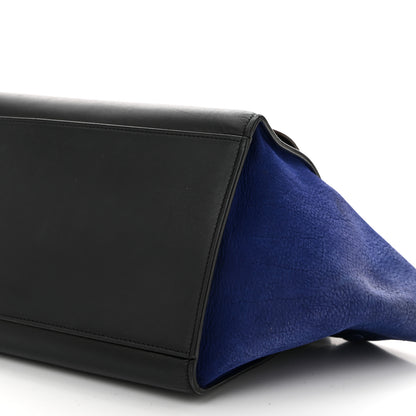 Celine Bullhide Calfskin Nubuck Small Tri-Color Trapeze Coffee 9 of 11