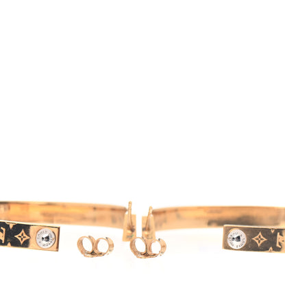 Louis Vuitton Nanogram Hoop Earrings Gold 3 of 4