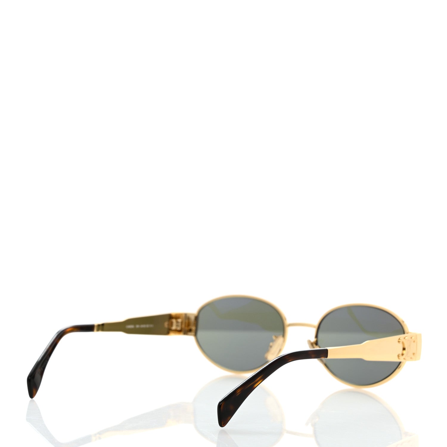 Celine Metal Triomphe 01 Sunglasses CL40235U Gold Green 4 of 7