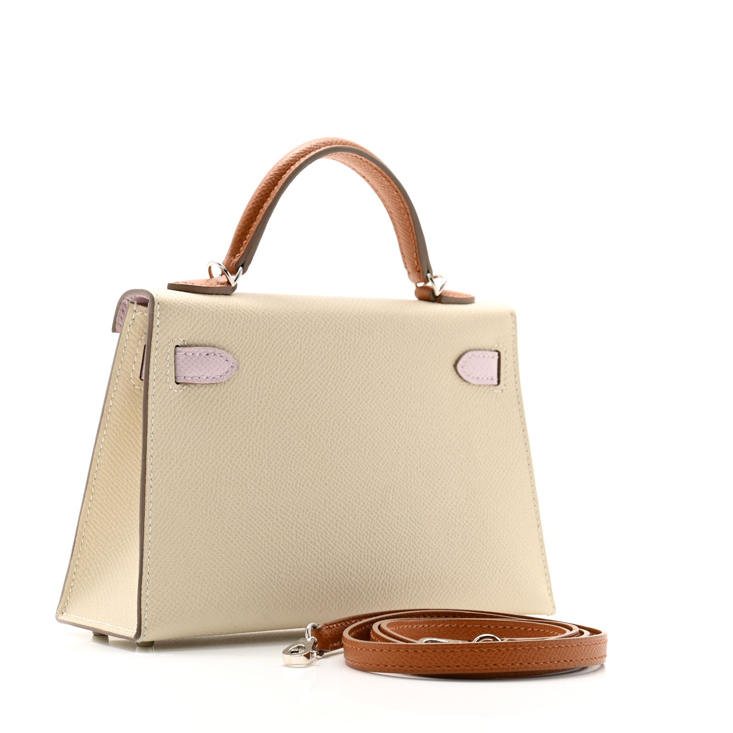 Hermes Epsom Mini Kelly Sellier 20 Craie Mauve Pale Gold 3 of 12