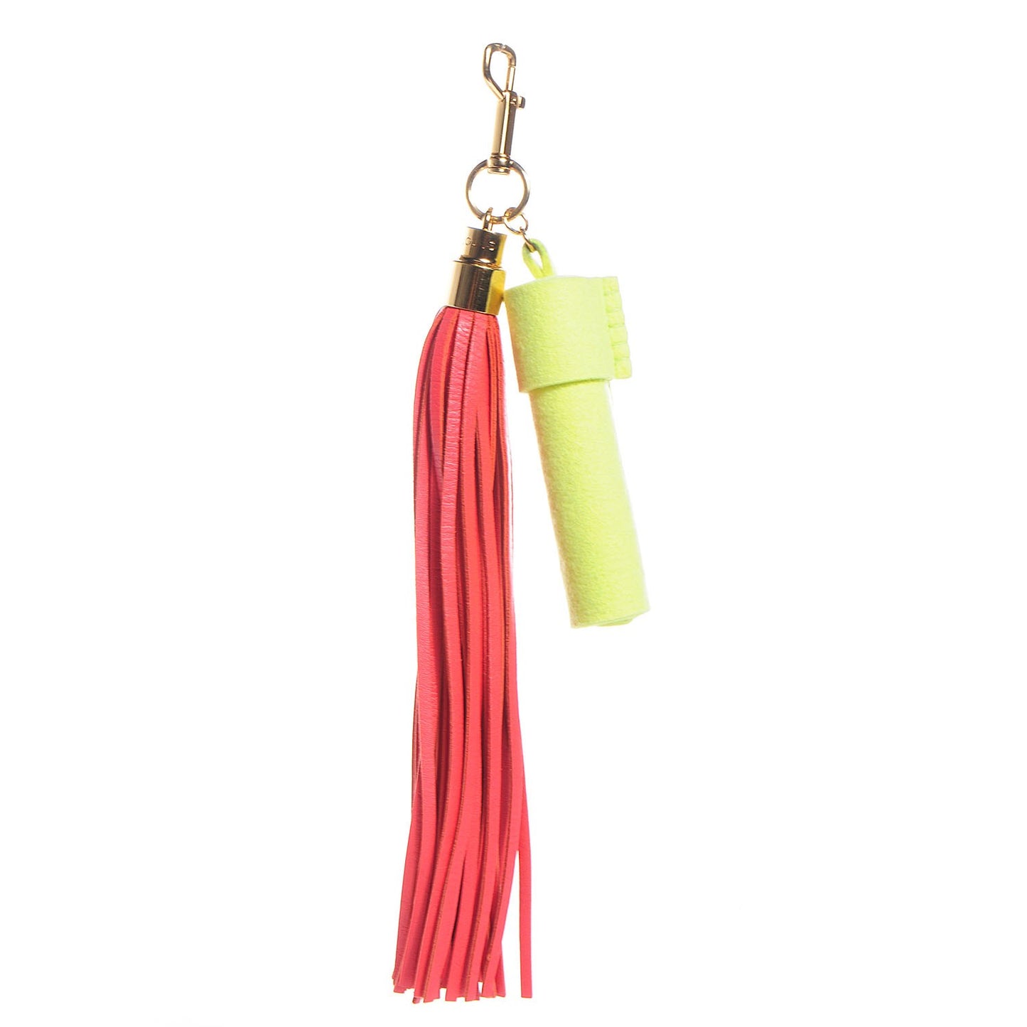 Rainbow Bag Charm Tassel Red