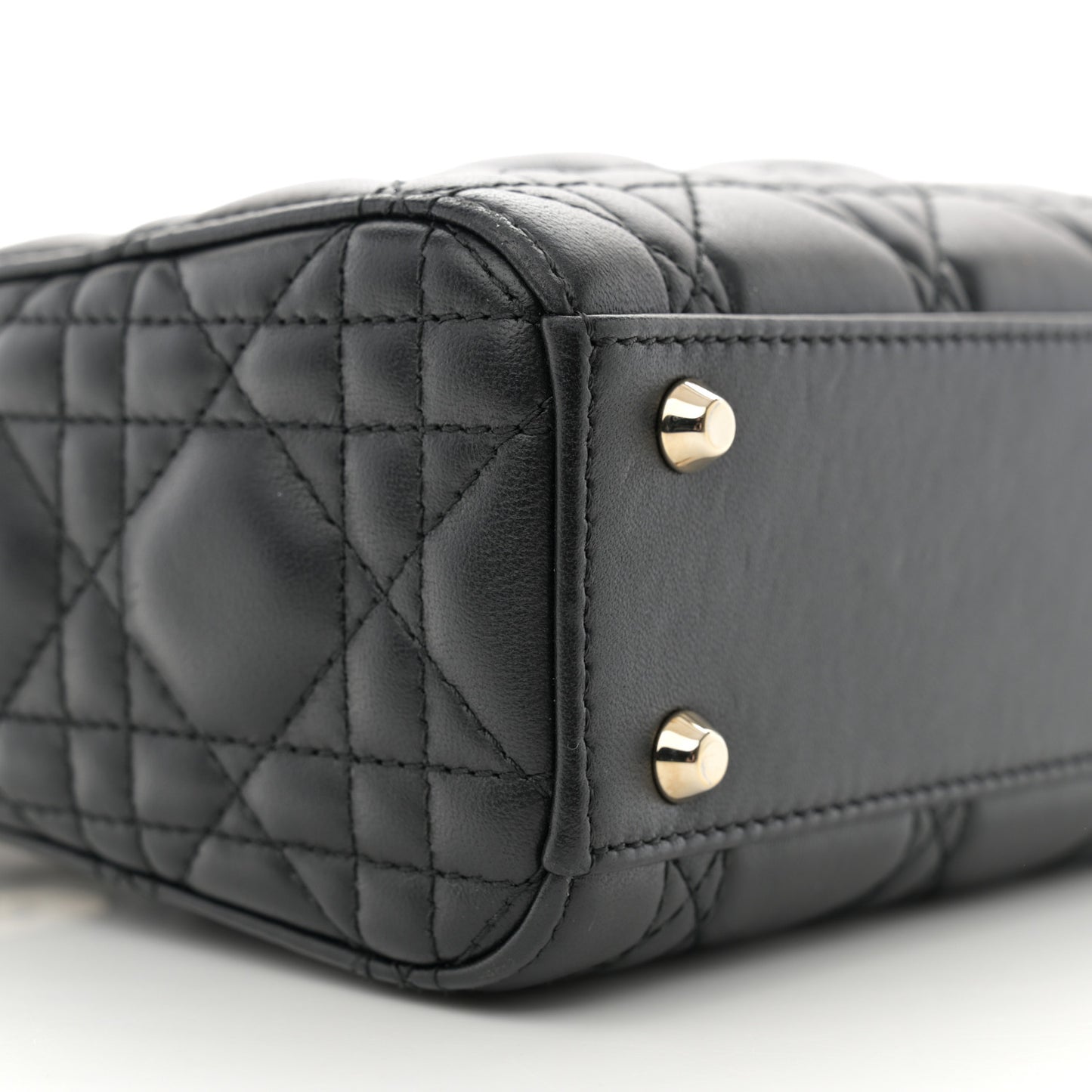 Lambskin Cannage Mini Lady Dior Black