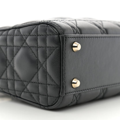 Christian Dior Lambskin Cannage Mini Lady Dior Black 9 of 12