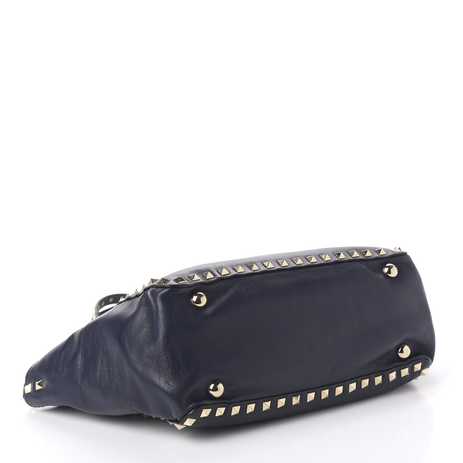 Valentino Garavani Vitello Small Rockstud Tote Marine 3 of 8