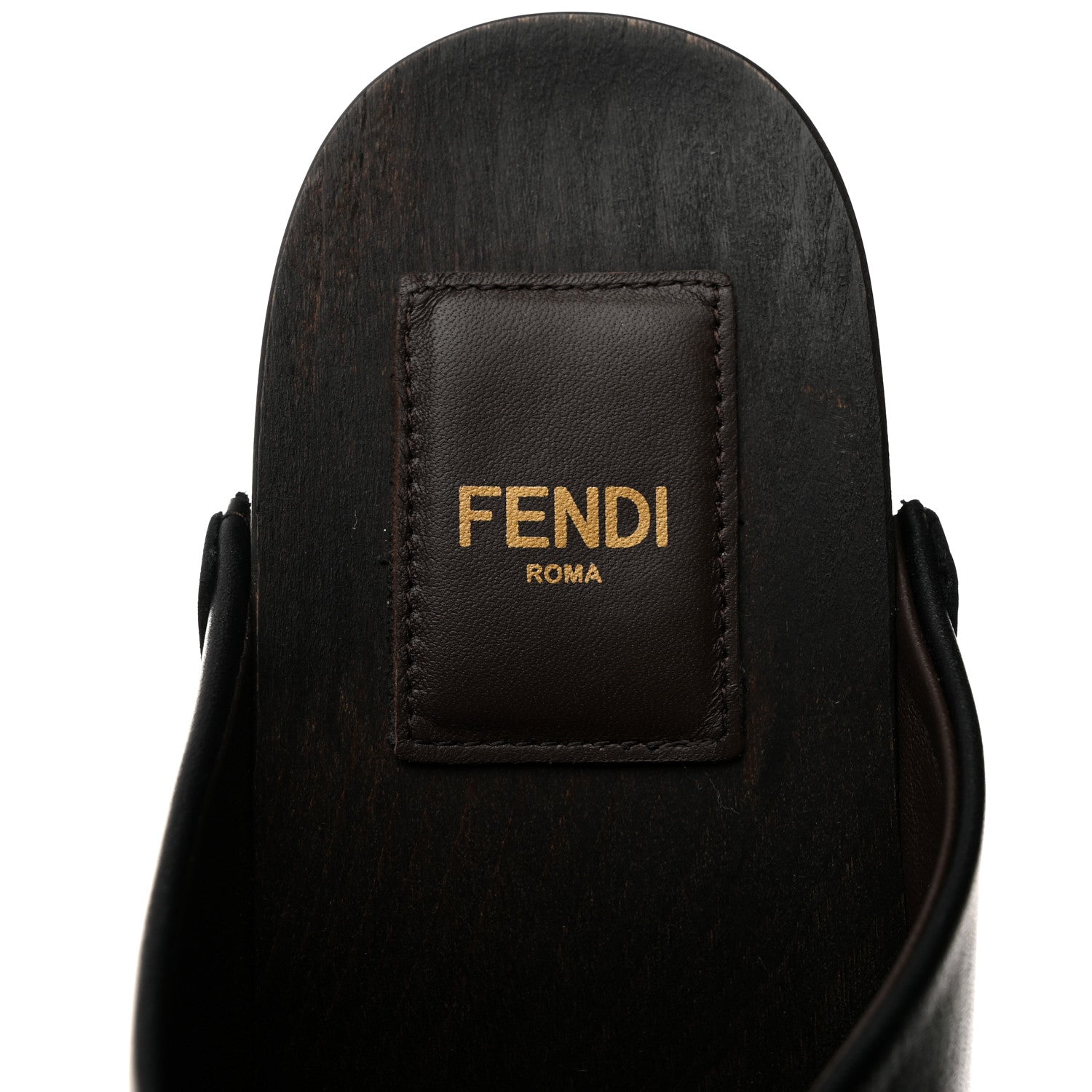 Fendi Vitello Baguette 25/60mm Clogs 39 Black 7 of 8