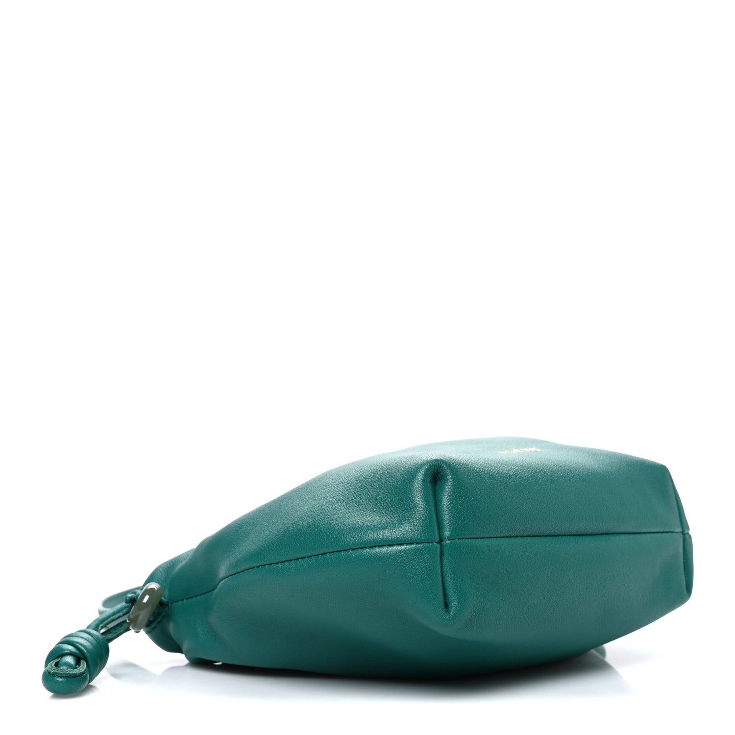 Loewe Mellow Nappa Lambskin Jade Mini Flamenco Knot Clutch Emerald Green 4 of 10