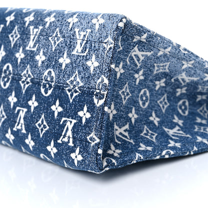 Louis Vuitton Monogram Jacquard Denim Onthego MM Bleu 8 of 8