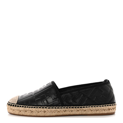 Fendi Nappa FF Embossed Espadrilles 41 Black 1 of 11