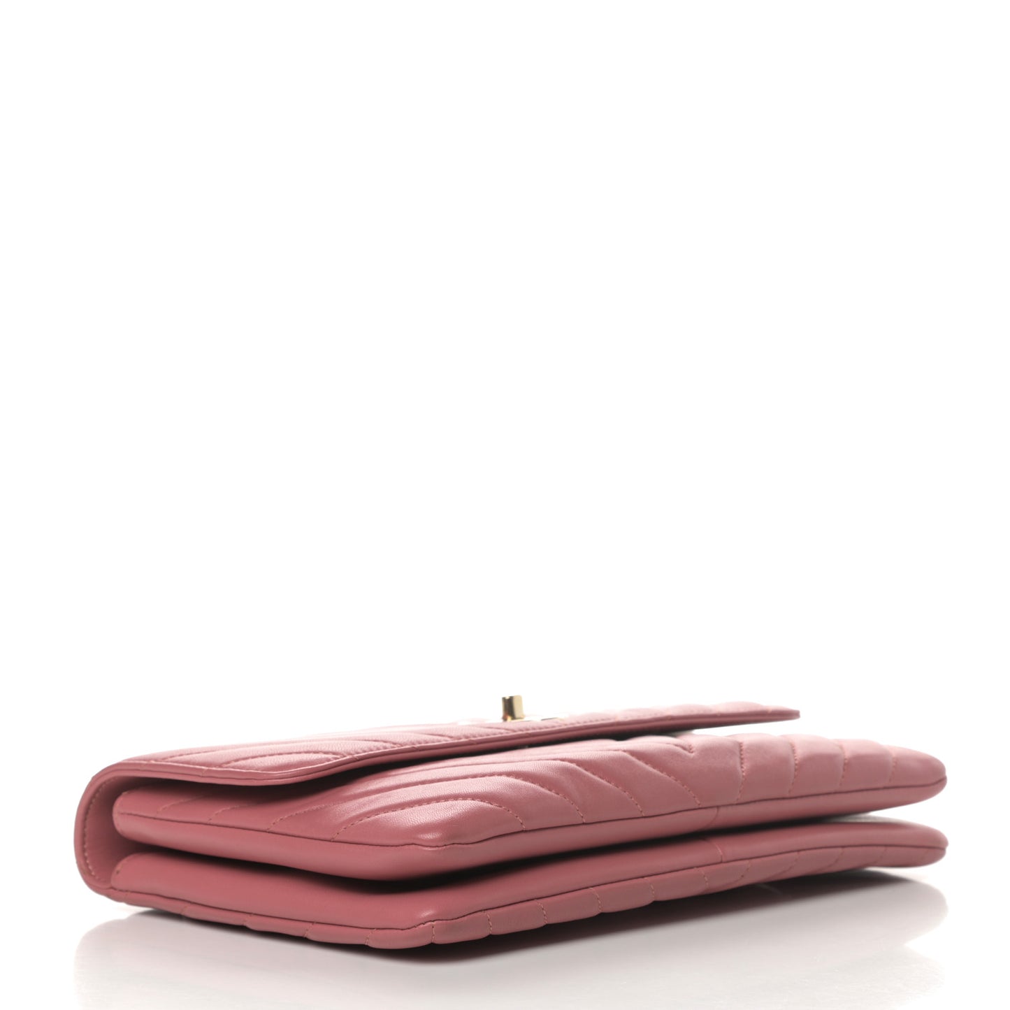 Lambskin Chevron Quilted Medium Trendy CC Flap Light Pink