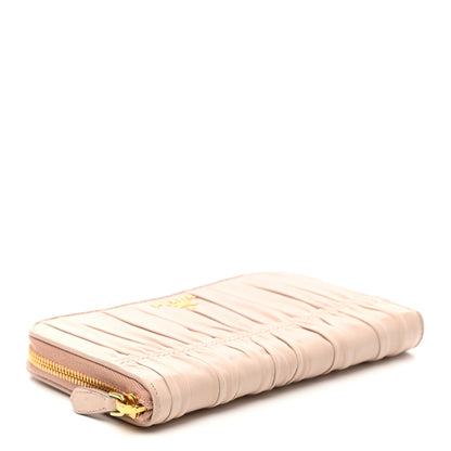 Prada Nappa Gaufre Zip Around Wallet Cipria 4 of 6
