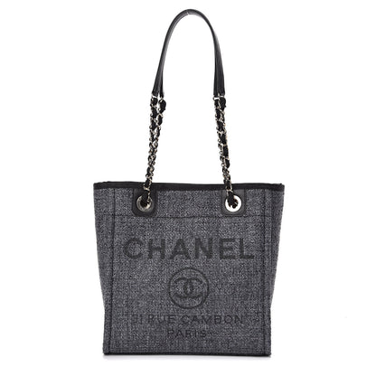 Chanel Woven Straw Raffia Mini Deauville Tote Black 1 of 9