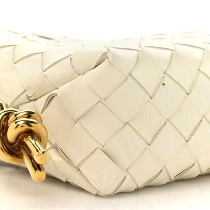 Bottega Veneta Nappa Intrecciato Metallic Knot Mini Loop Camera Bag Bone 9 of 9