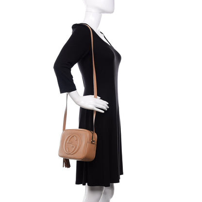 Gucci Pebbled Calfskin Small Soho Disco Bag Rose Beige 2 of 11