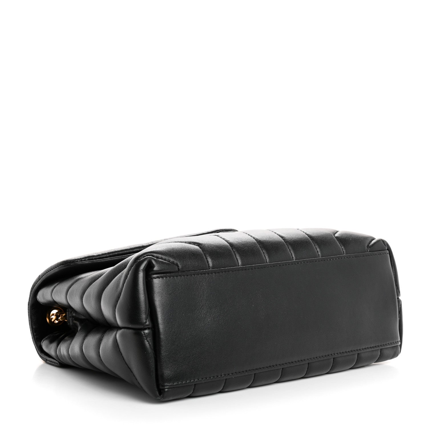 Saint Laurent Calfskin Y Quilted Monogram Small Loulou Chain Satchel Black 4 of 10