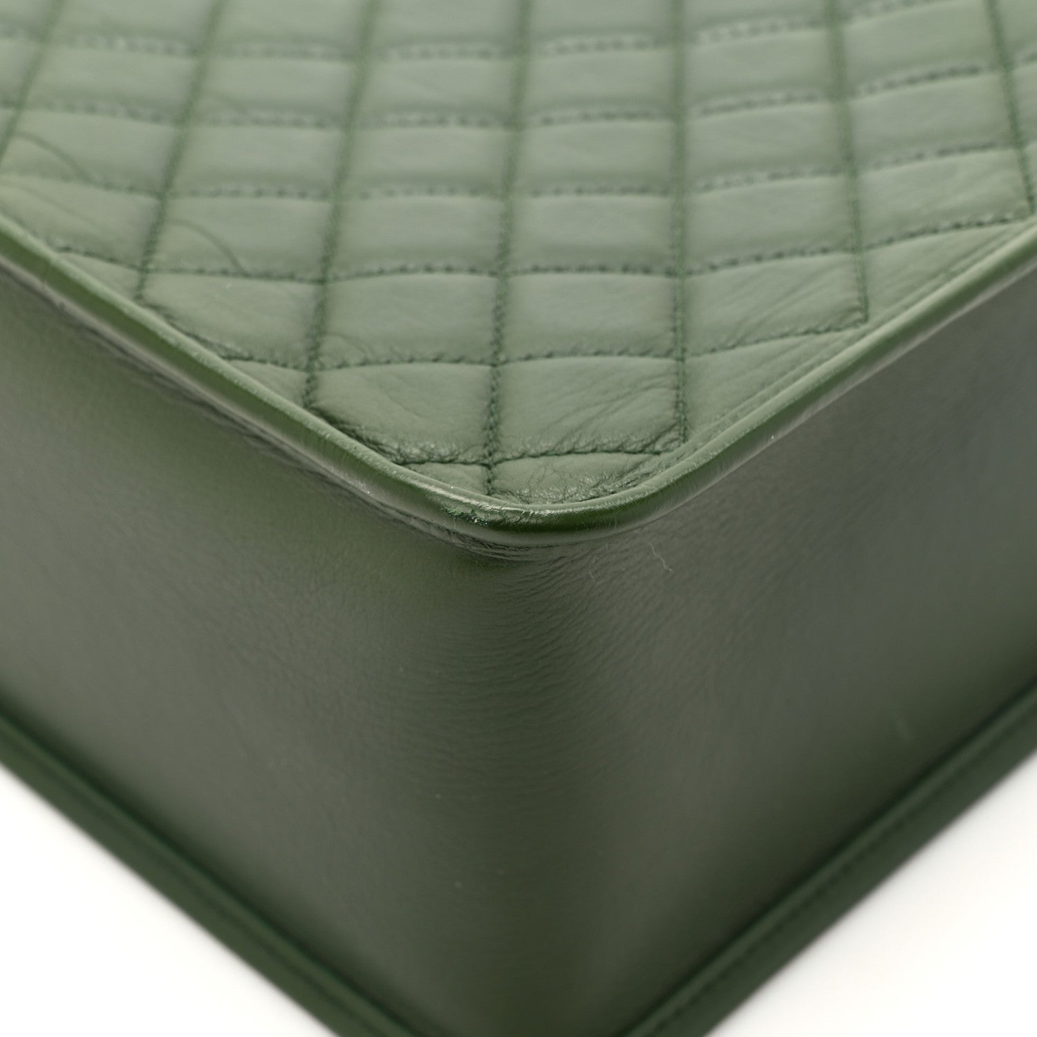 Chanel Aged Calfskin Quilted Large Working Vibe Camera Case Khaki 10 of 18