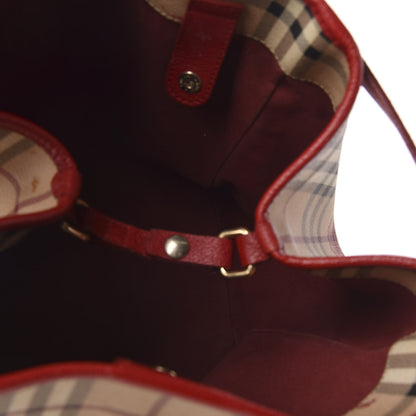 Burberry Haymarket Check Small Canterbury Tote Military Red 5 of 10