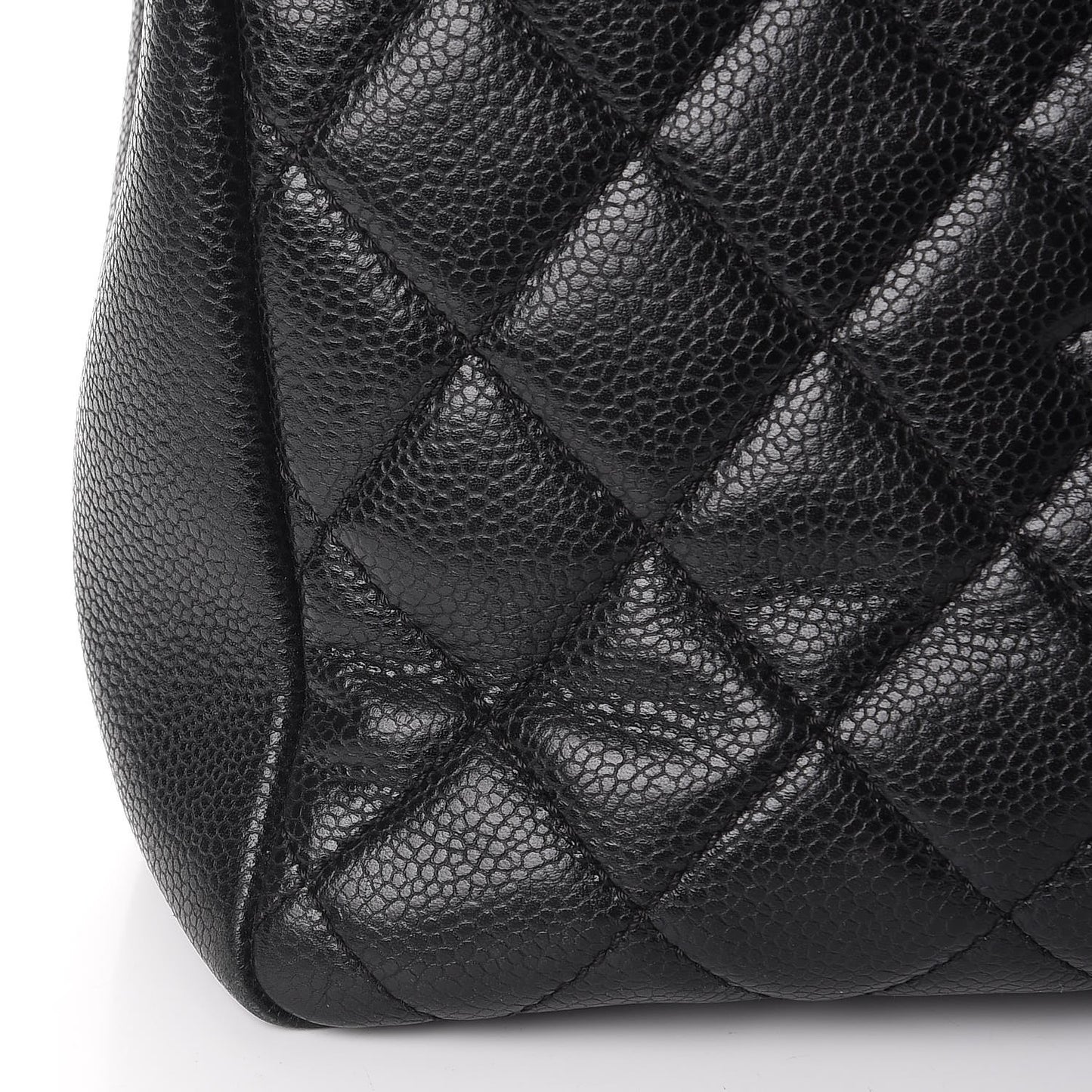 Caviar Quilted Grand Shopping Tote GST Black