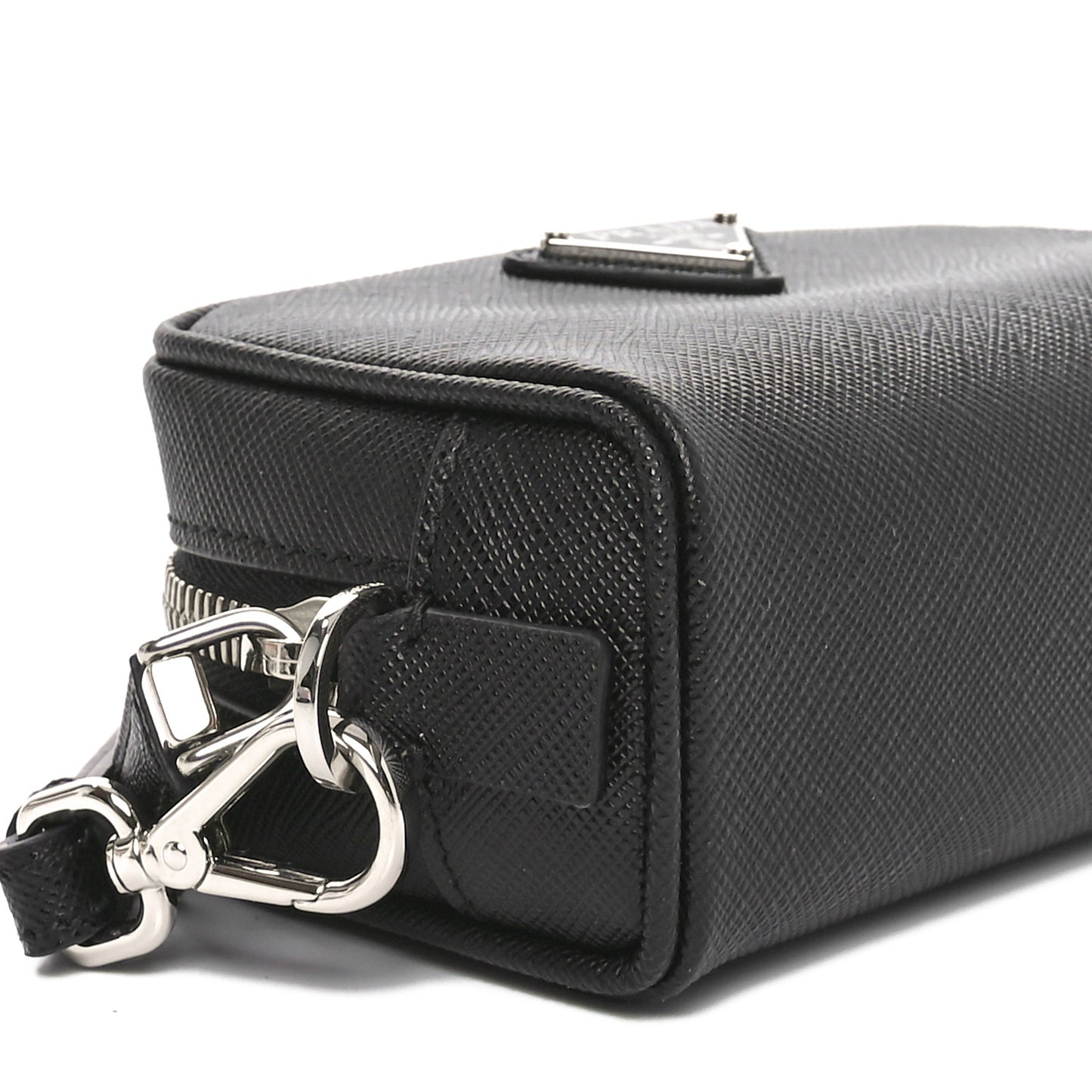 Saffiano Travel Zip Pouch Black