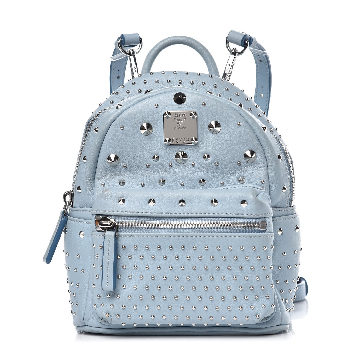 Calfskin Stud X-Mini Stark Bebe Boo Backpack Sky Blue