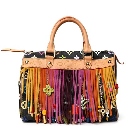 Louis Vuitton Monogram Multicolor Fringe Speedy 25 Black 1 of 9