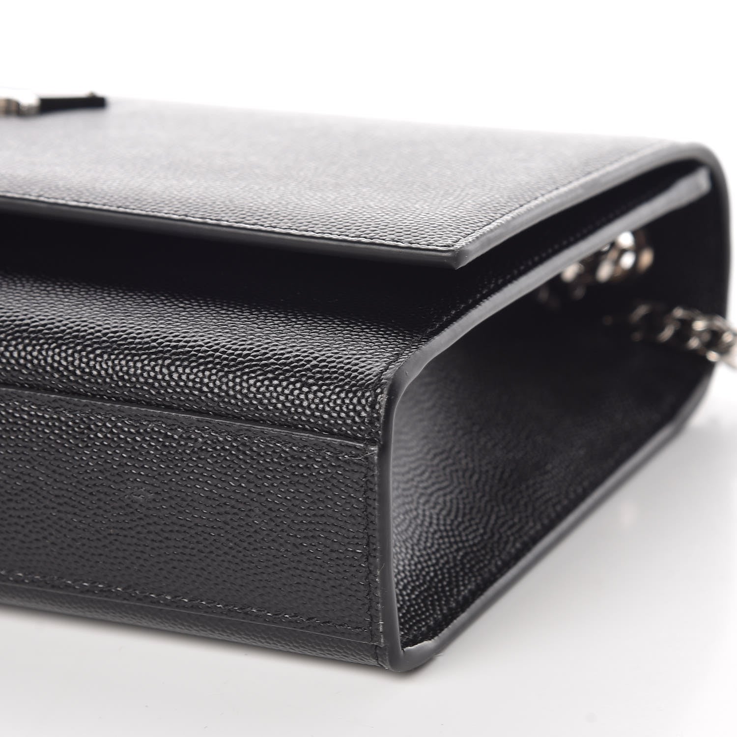Saint Laurent Grain De Poudre Medium Classic Monogram Kate Satchel Black 9 of 9
