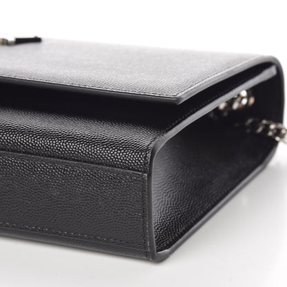 Saint Laurent Grain De Poudre Medium Classic Monogram Kate Satchel Black 9 of 9