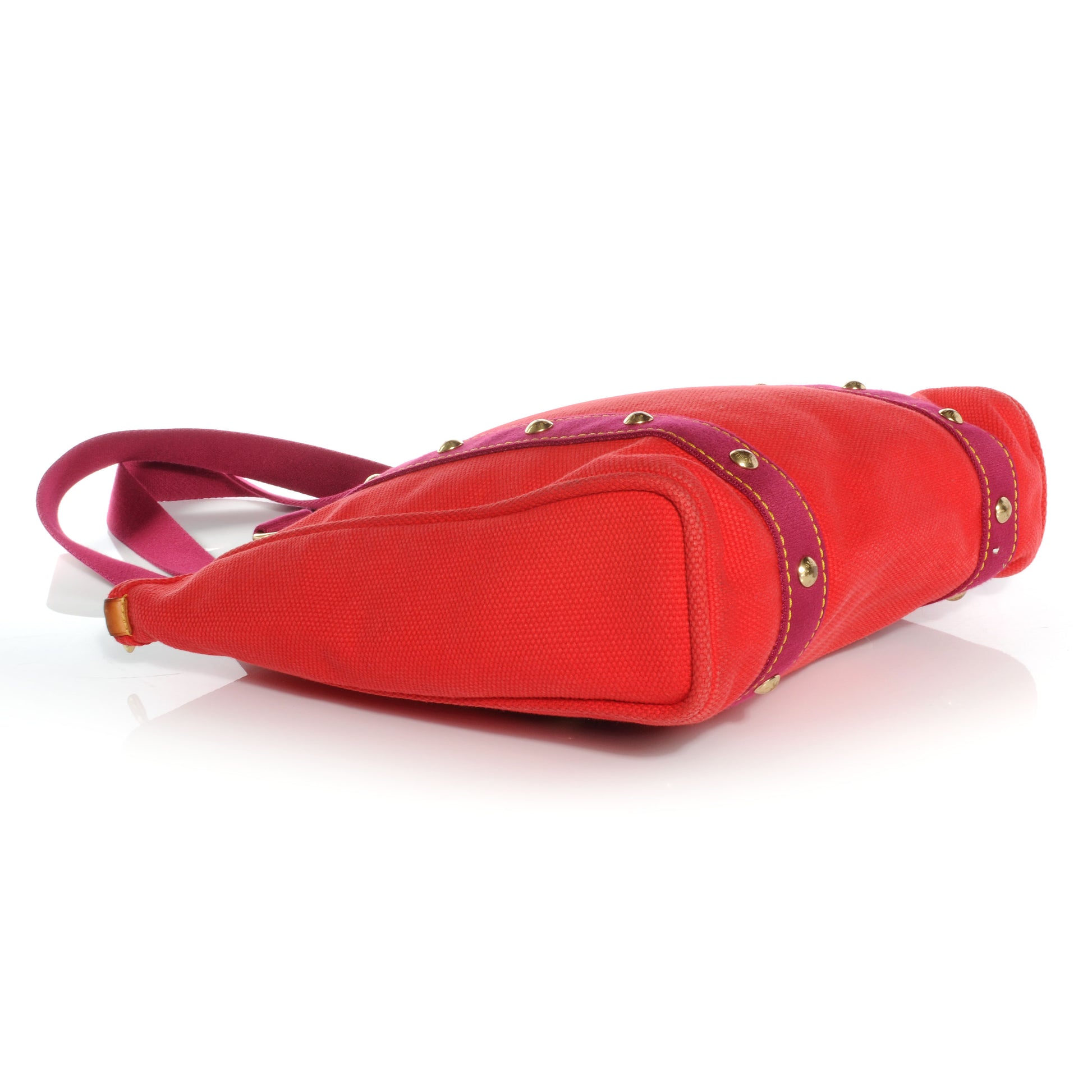 Louis Vuitton Toile Antigua Cabas MM Red Pink 4 of 8