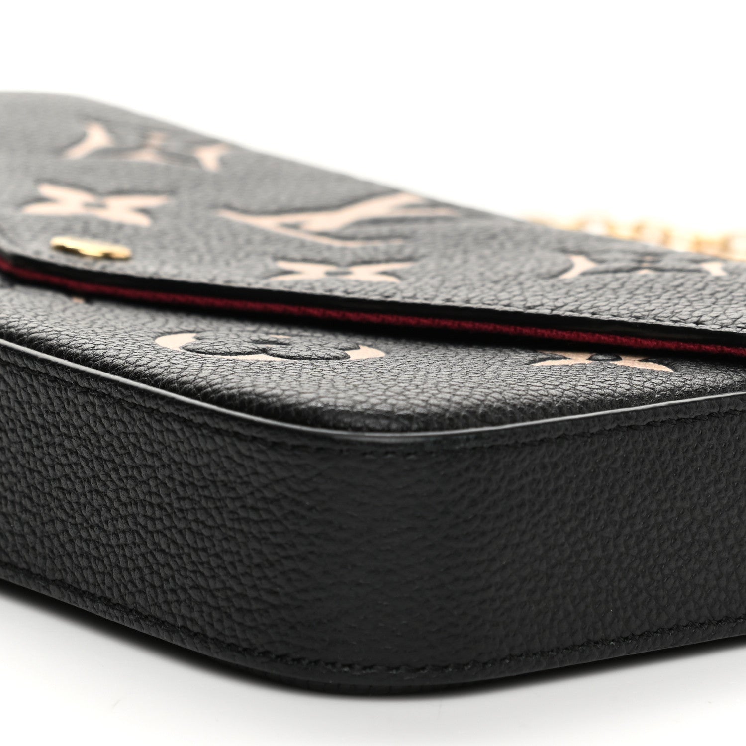 Louis Vuitton Empreinte Monogram Giant Felicie Pochette Black Beige 10 of 11