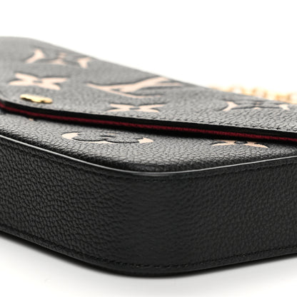 Louis Vuitton Empreinte Monogram Giant Felicie Pochette Black Beige 10 of 11
