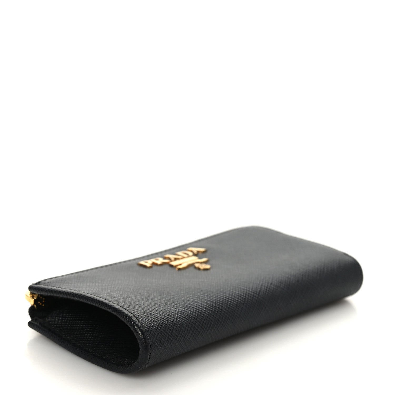 Prada Saffiano Metal Zip Around Key Holder Black 4 of 7
