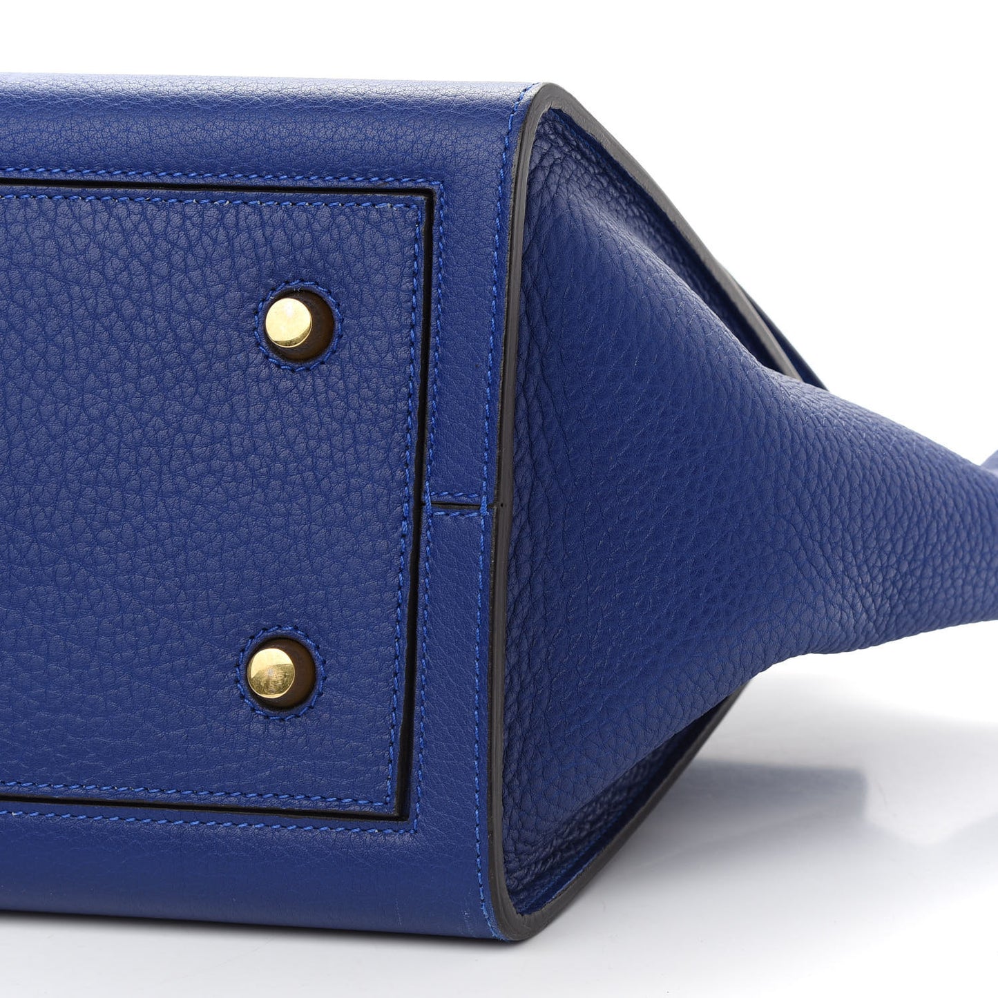 Crisped Calfskin Mini Tie Knot Tote Indigo