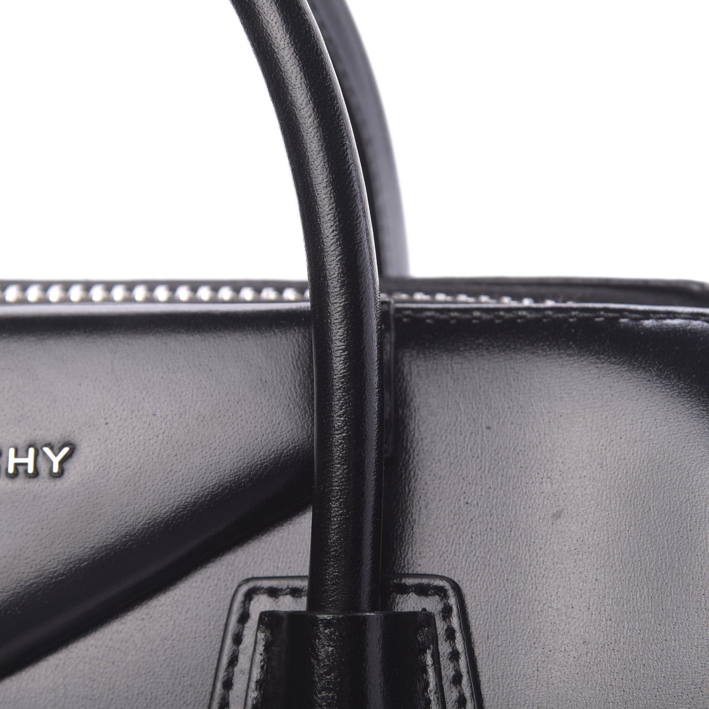 Shiny Lord Calfskin Medium Antigona Black