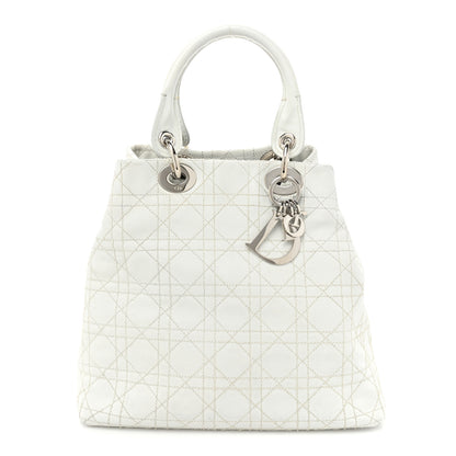 Christian Dior Lambskin Cannage Medium Soft Lady Dior White 1 of 14