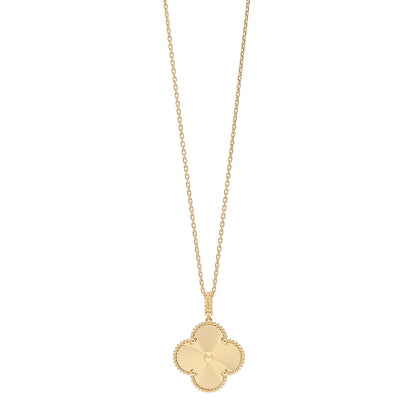 Van Cleef & Arpels 18K Yellow Gold Guilloche Magic Alhambra Long Necklace 1 of 6