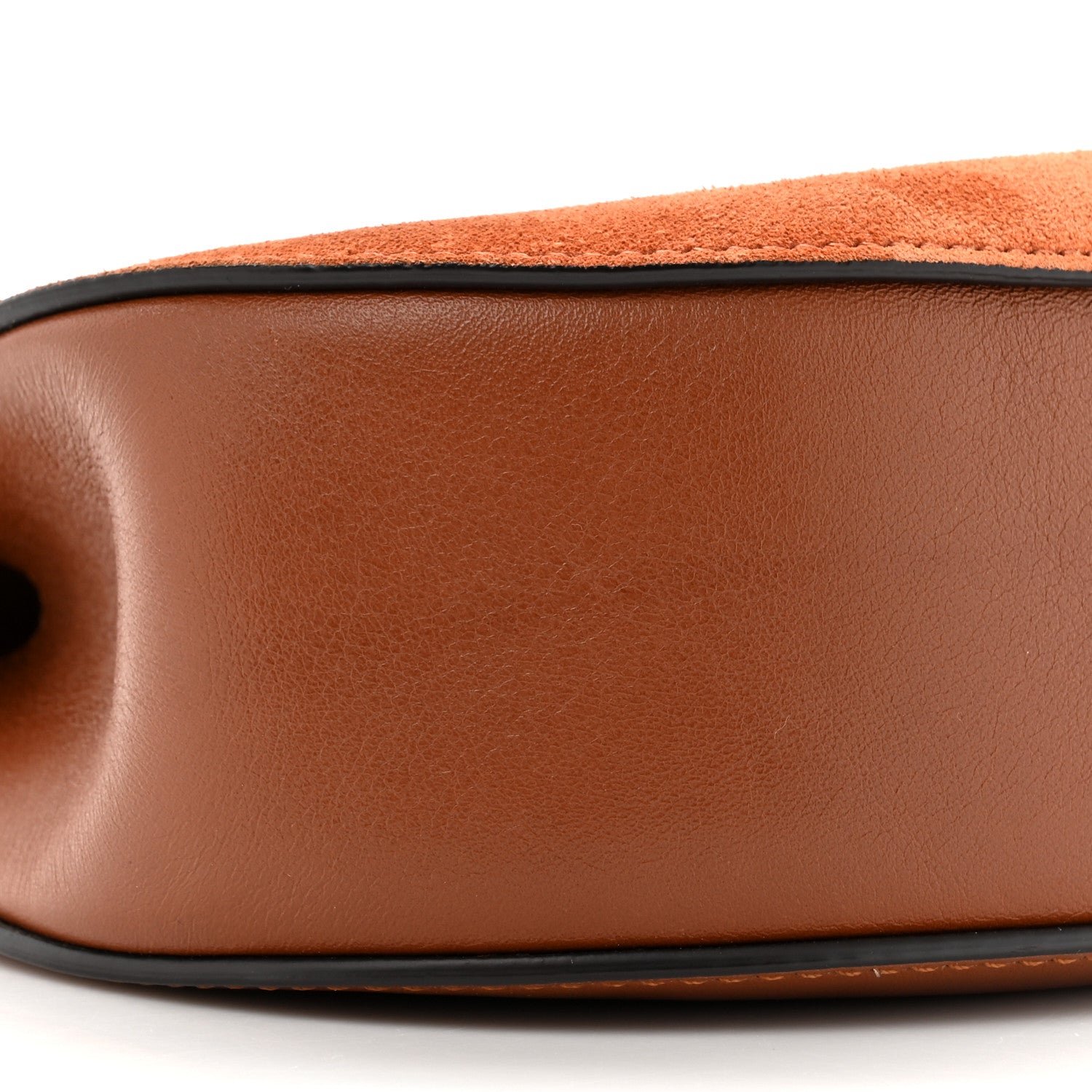 Chloe Suede Smooth Calfskin Mini Drew Shoulder Bag Tobacco 9 of 10
