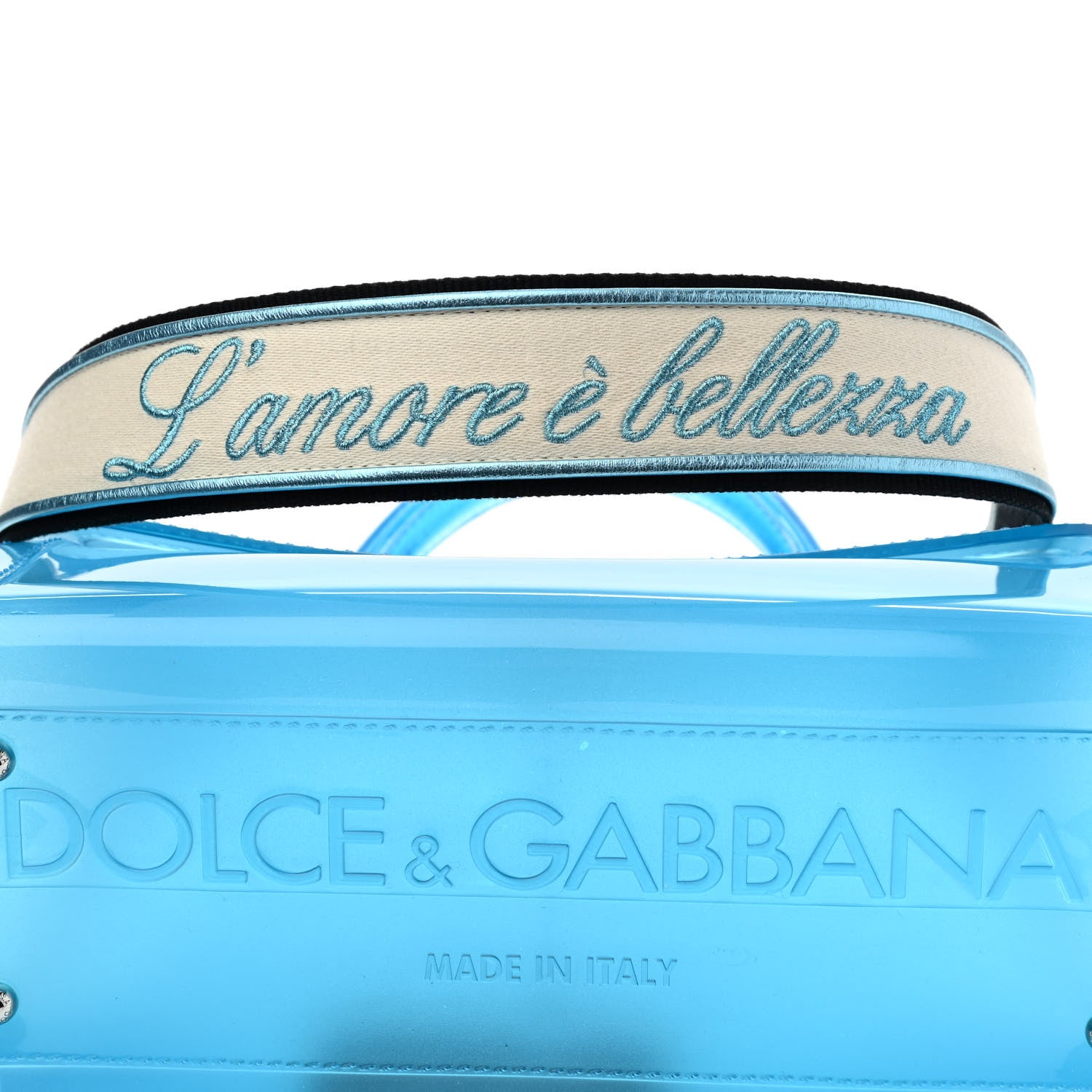 Dolce & Gabbana Rubber Semi Transparent Miss Sicily Satchel Blue 11 of 11
