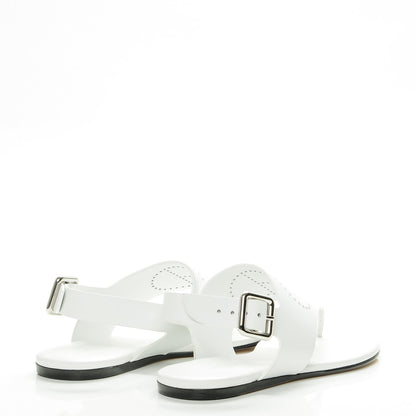 Hermes Calfskin Kola Sandals 37 White 4 of 7