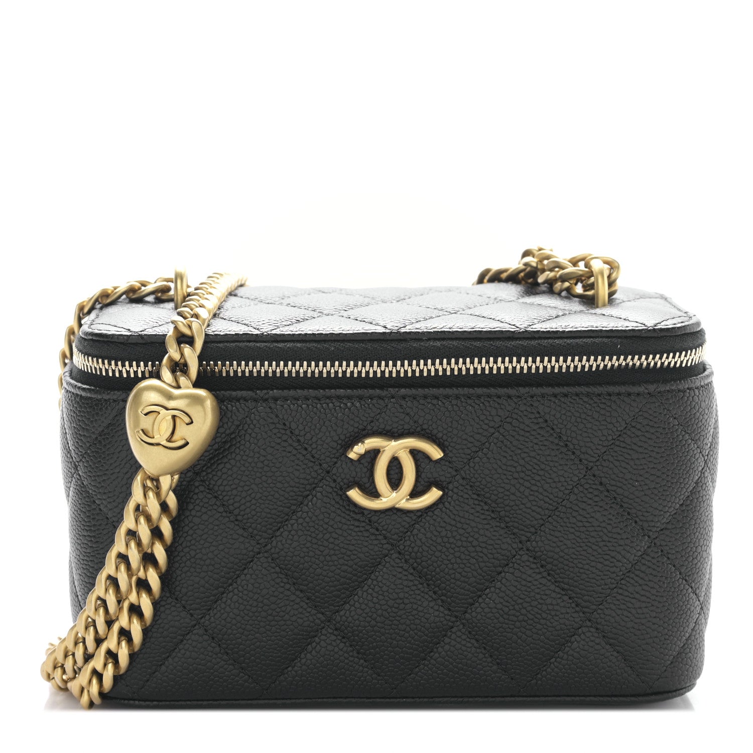 Chanel Caviar Quilted Sweetheart Vanity Case Black 1 of 8