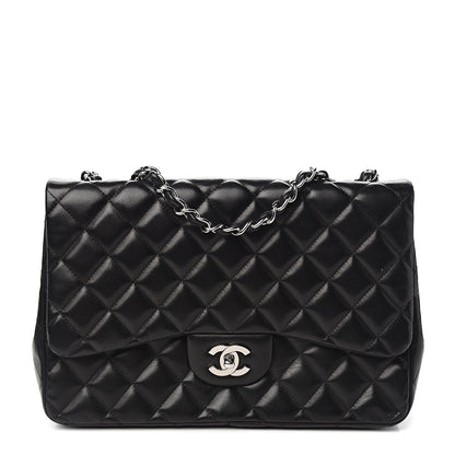 Chanel Lambskin Quilted Jumbo Single Flap Black 1 of 10