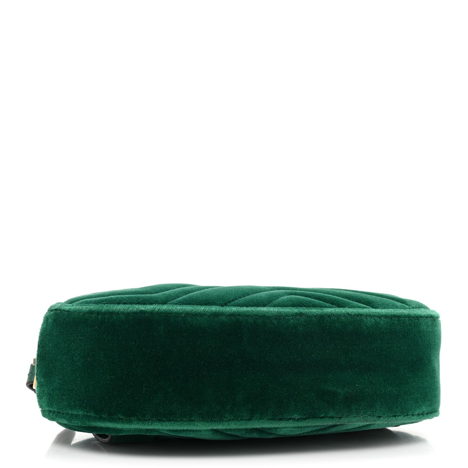Gucci Velvet Matelasse GG Marmont Belt Bag 85 34 Green 4 of 13