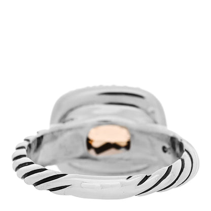 David Yurman Sterling Silver Diamond Smoky Quartz 10mm Noblesse Ring 53 6.25 4 of 6